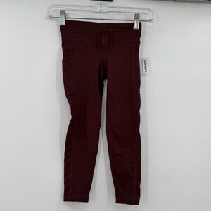 Old‎ navy active maroon leggings nwt xs 5